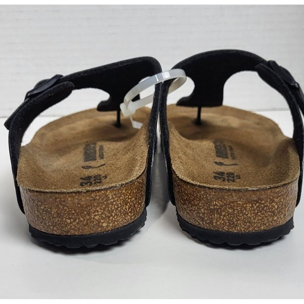 Birkenstock Womens Black Gizeh Birko-Flor Sandals Size 4/ EU 34 NEW - Picture 3 of 9